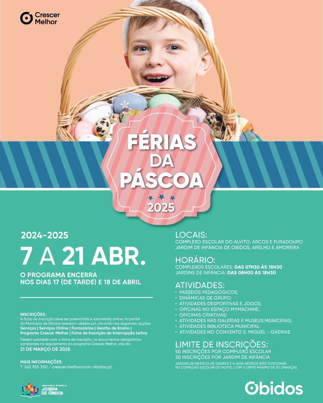 Programa Crescer Melhor - Férias de Páscoa 2025